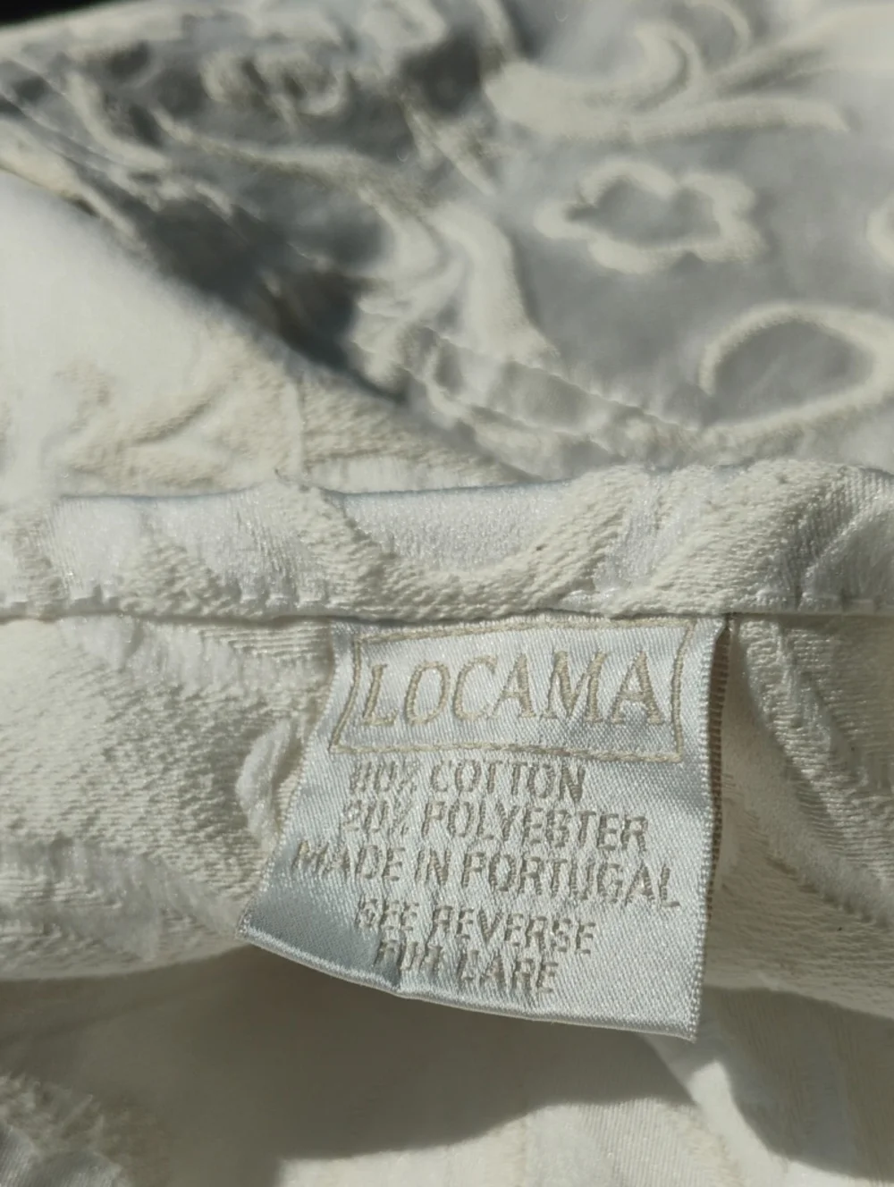 VINTAGE DAMASK PILLOWCASE PORTUGUESE IVORY LOCAMA LUXURY ❗Spot VNPLVC